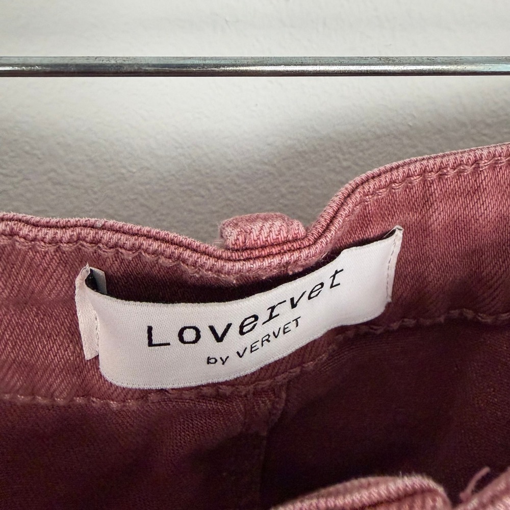 Lovervet by Vervet Straight Ankle Crop Raw Hem Jeans Mauve Pink Size 18W - Picture 4 of 8